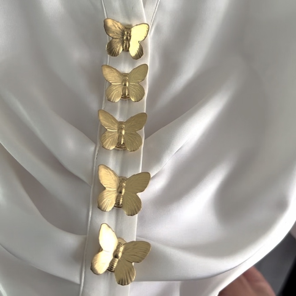 Butterfly Brass Button covers. Set of 4. Message me for pricing of Set of 6.